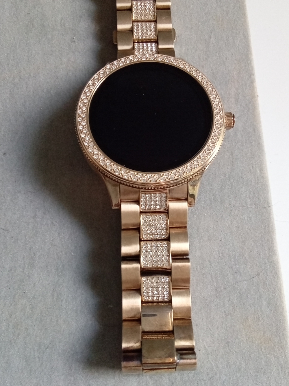 Fossil Gen 4 Venture HR Smartwatch Rose Gold Pave Crystal FTW6001 Womens